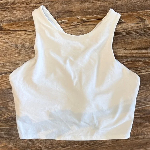 Athleta White Tank top with built in bra - Picture 1 of 3